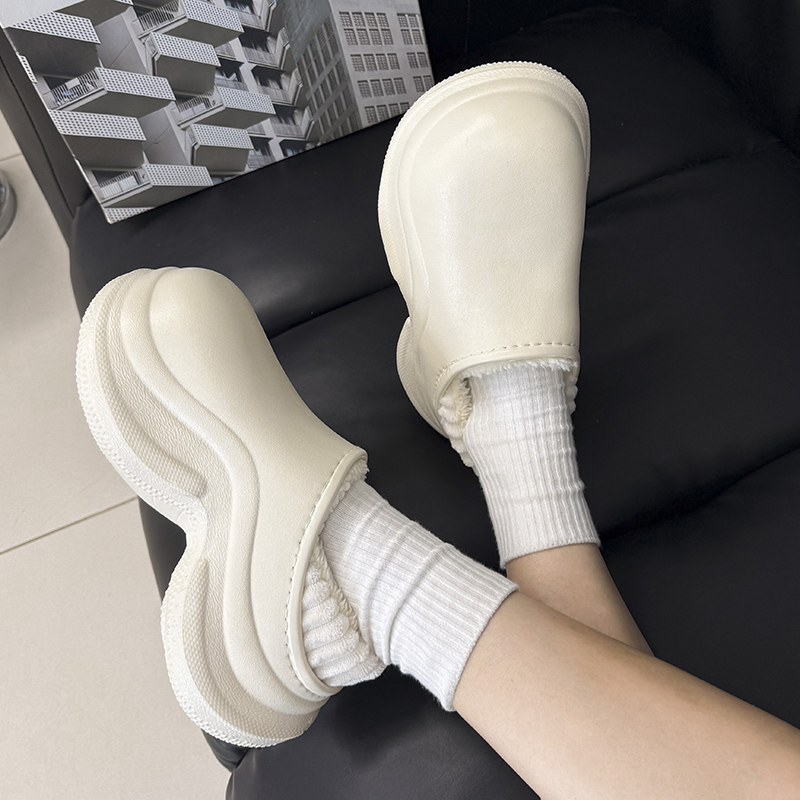Women'S Shoes Water Resistant - 2025年新型チャンキープラットフォームスリッパ レディース 秋冬 暖かいプラッシュガーデンシューズ 防水 滑り止め