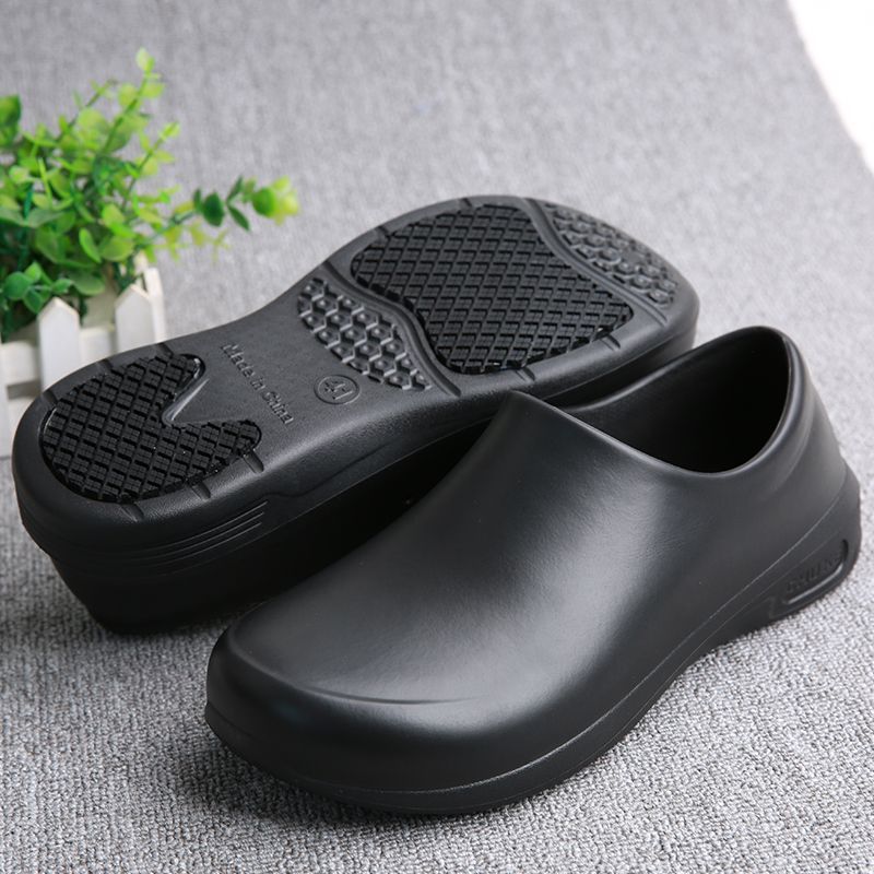 Women'S Shoes Water Resistant - 男女兼用ノンスリップシェフシューズ - 軽量で快適なスリッポン木製ソールシューズ、EVAアッパー+防水/滑り止めラバーソール - 全天候型作業靴、キッチン、病院、レストラン、ビーチに最適 -