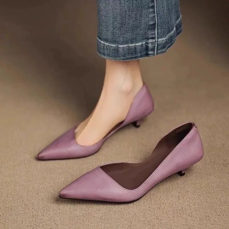 Women Shoes Heels - レディース ポインテッドトゥ スティレットヒール ファッション 多用途 セクシー