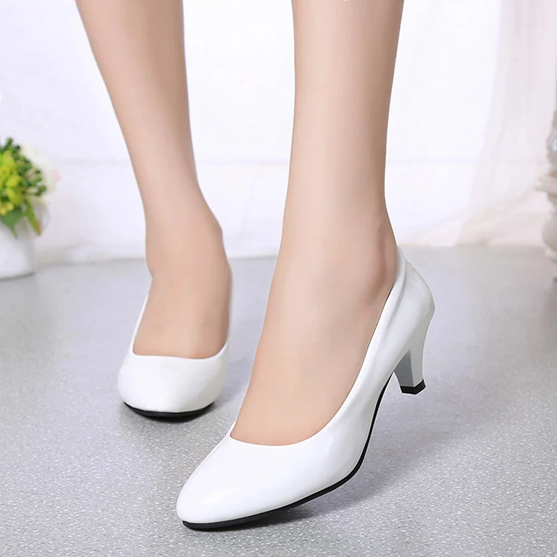 Women'S Shoes Clogs - 女性パンプスヌード浅い口の女性の靴ファッションオフィスワークウェディングパーティー靴レディースローヒールの靴女性秋