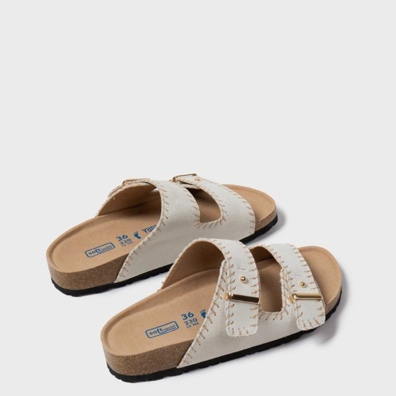 レディース調節可能ストラップコルクフットベッドスライドサンダ - Cork Wedge Sandal のレビューと価格