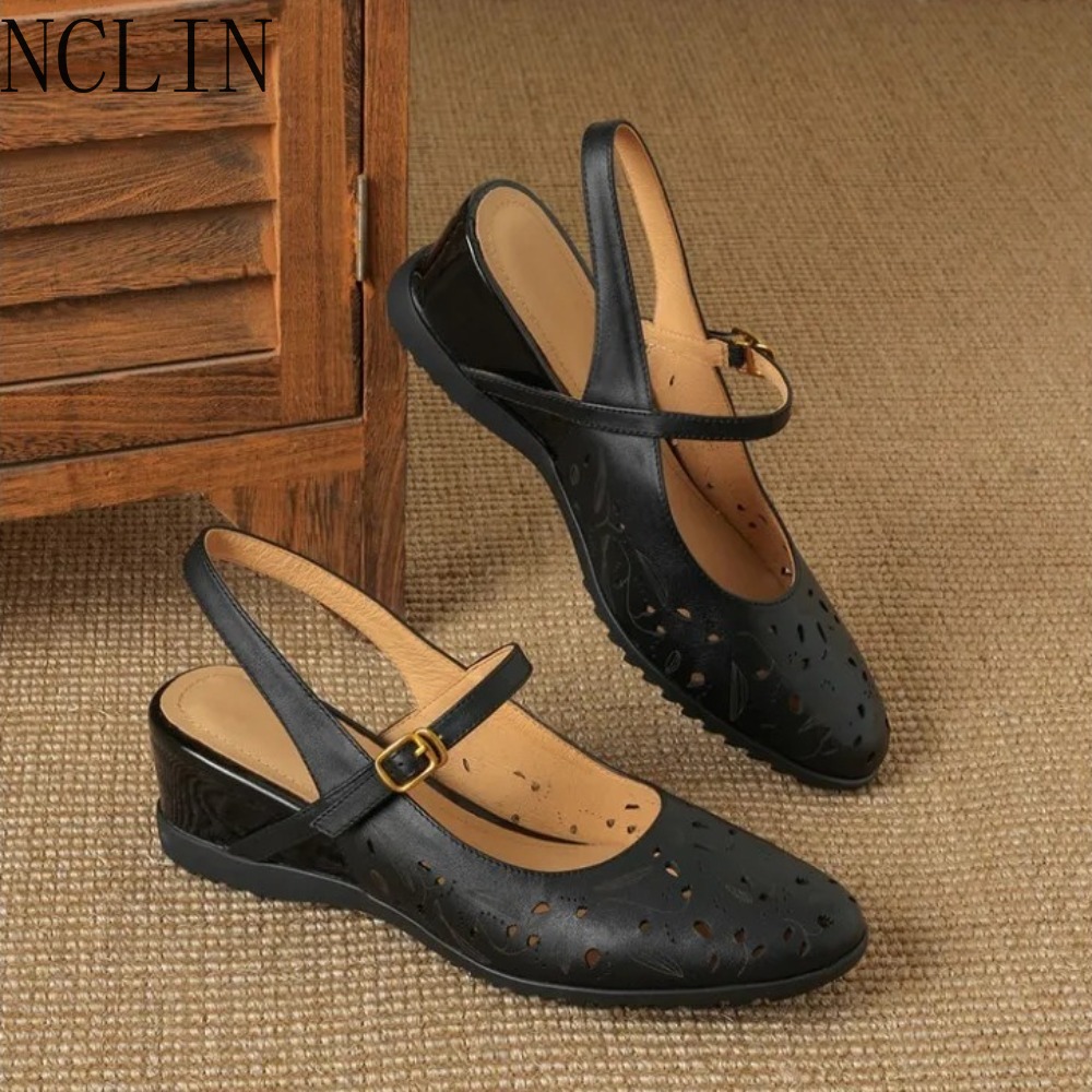2026年新作 カジュアル ウェッジ スリングバック サンダ - Cork Wedge Sandal のレビューと価格