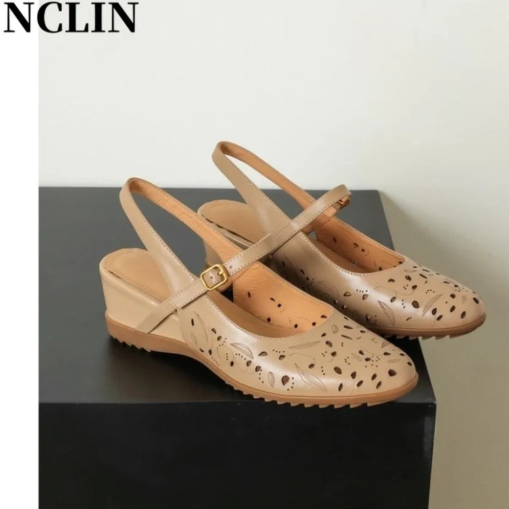 2026年新作 カジュアル ウェッジ スリングバック サンダ - Cork Wedge Sandal のレビューと価格