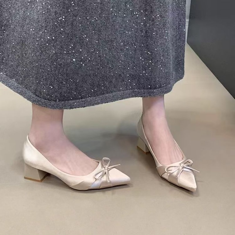レトロなミッドレングスのシングルシューズ、春夏の新作、ファッ - Women Shoes Heels のレビューと価格