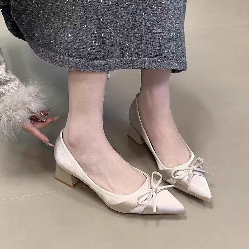 レトロなミッドレングスのシングルシューズ、春夏の新作、ファッ - Women Shoes Heels のレビューと価格