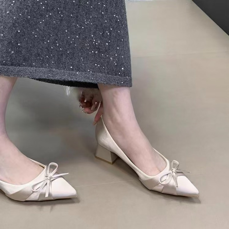 レトロなミッドレングスのシングルシューズ、春夏の新作、ファッ - Women Shoes Heels のレビューと価格