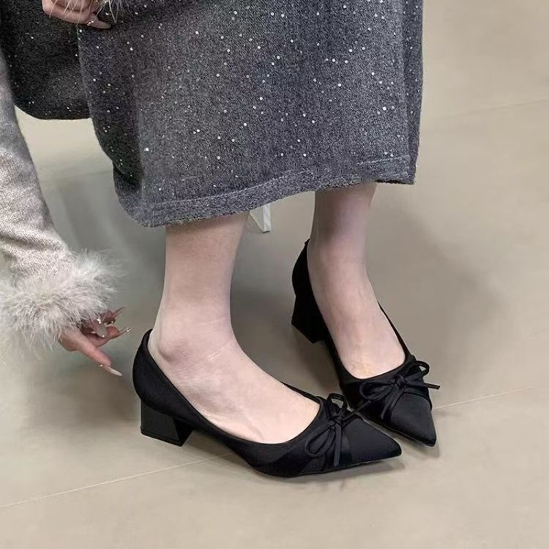 レトロなミッドレングスのシングルシューズ、春夏の新作、ファッ - Women Shoes Heels のレビューと価格