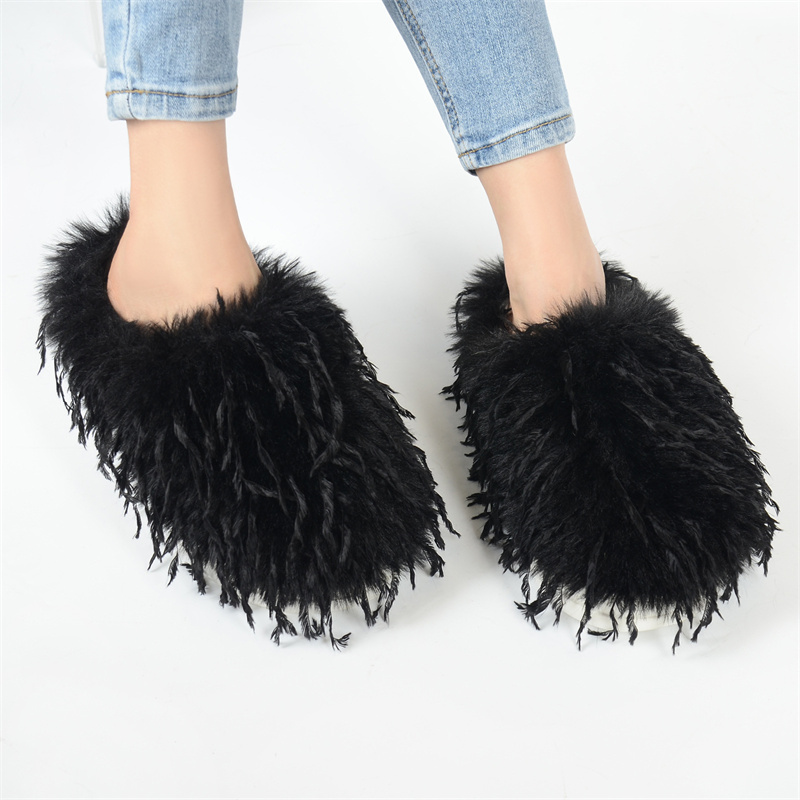冬用レディーススリッパ ふわふわフェイクファースリッパ アウ - Women'S Shoes Clogs のレビューと価格