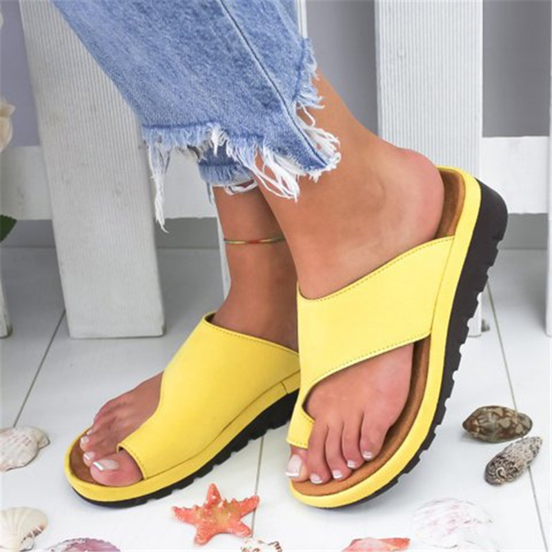 女性のサンダル新しい女性の靴快適なプラットフォームフラットソ - Women'S Shoes With Bunions のレビューと価格