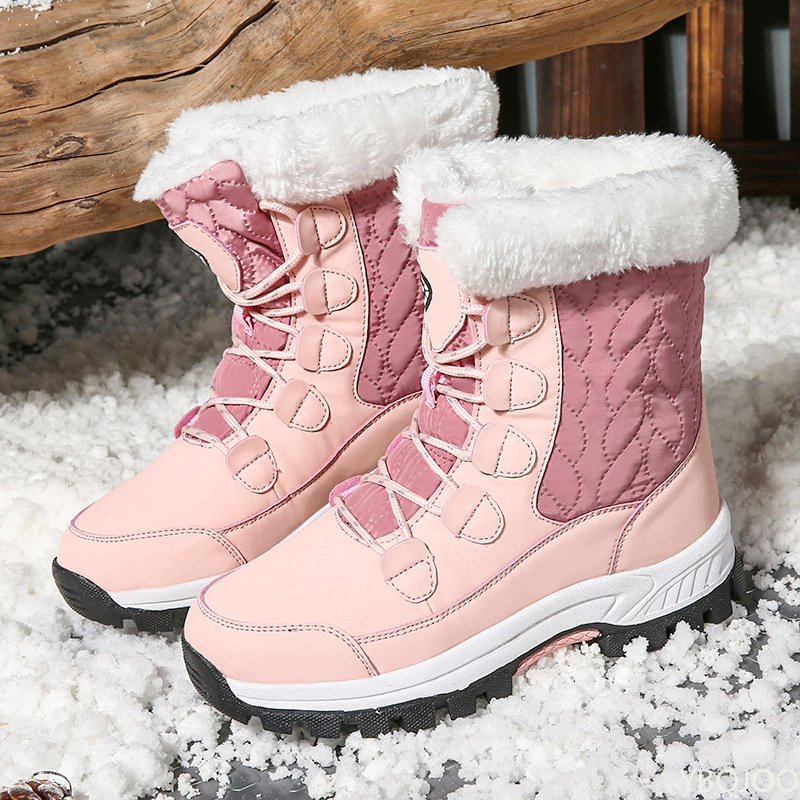 女性用冬用スノーブーツ、アウトドア旅行用防水、滑り止め、厚底 - Women'S Shoes Water Resistant のレビューと価格