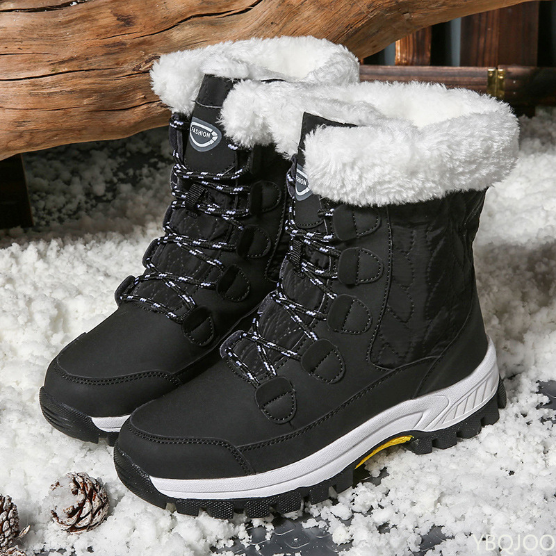 女性用冬用スノーブーツ、アウトドア旅行用防水、滑り止め、厚底 - Women'S Shoes Water Resistant のレビューと価格