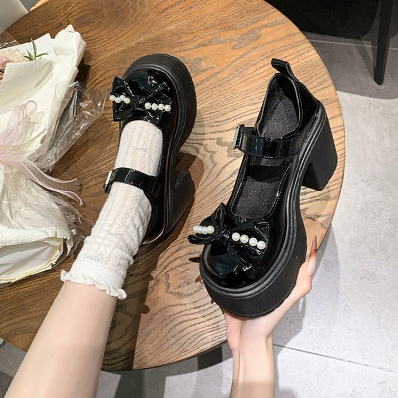 2026 ロリータシューズ黒スーパーハイヒールメアリージェー - Women Shoes Heels のレビューと価格