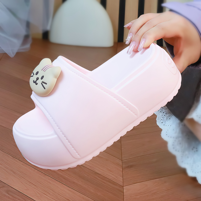 新しい可愛い猫デコプラットフォームスライド、女性用ソフトEV - Women'S Shoes Clogs のレビューと価格
