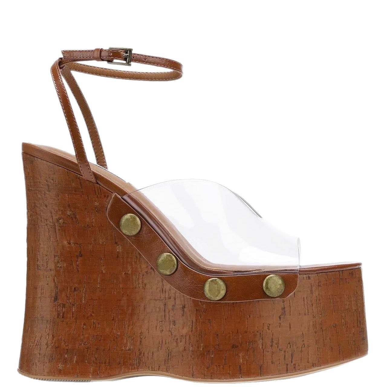 ハイヒール 14 センチメートル厚底サンダル婦人服厚底木目調 - Women'S Shoes Water Resistant のレビューと価格