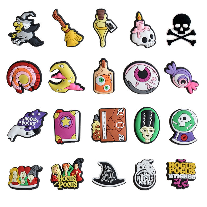 ホットセール PVC製 ハロウィン魔女シューチャーム ピン  - Croc Style Clog のレビューと価格