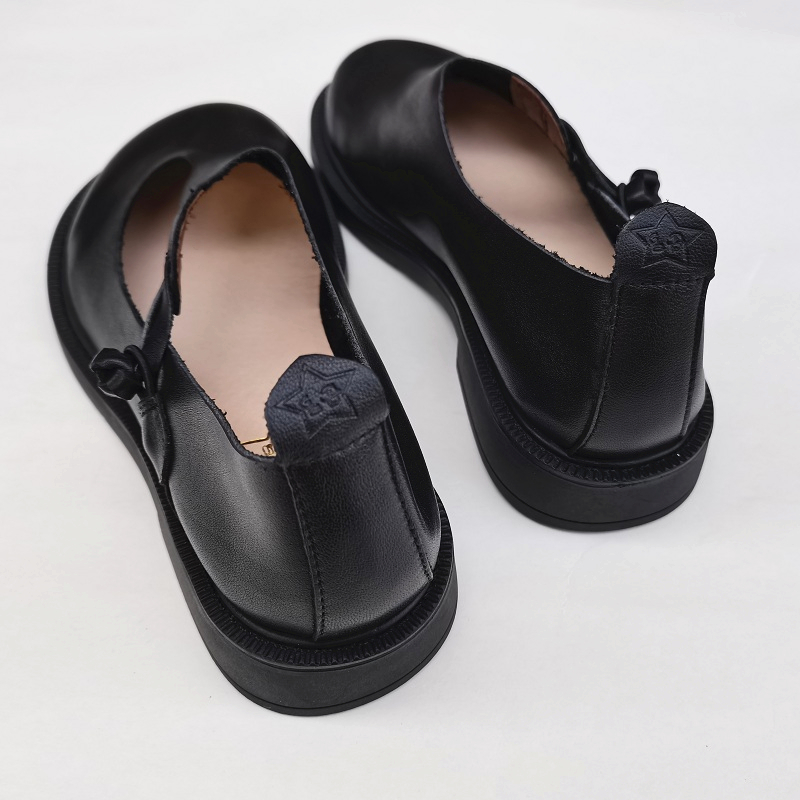 Careaymade-女性のためのレトロな革の靴,丸い頭の女 - Women Shoes Heels のレビューと価格