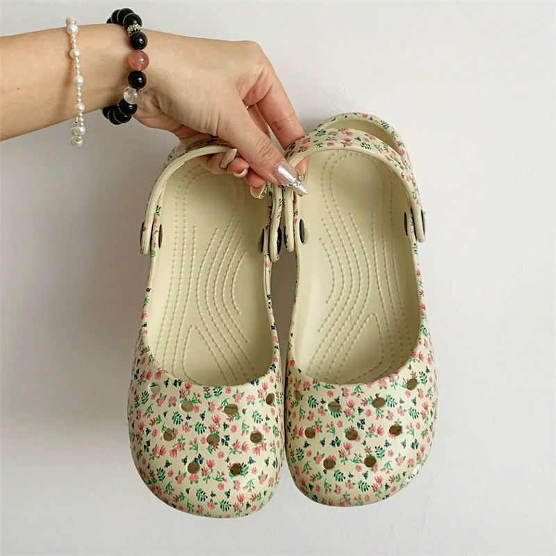 新しい夏の花柄ガールズバレエサンダル EVA クロッグ女性滑 - Women'S Shoes Clogs のレビューと価格