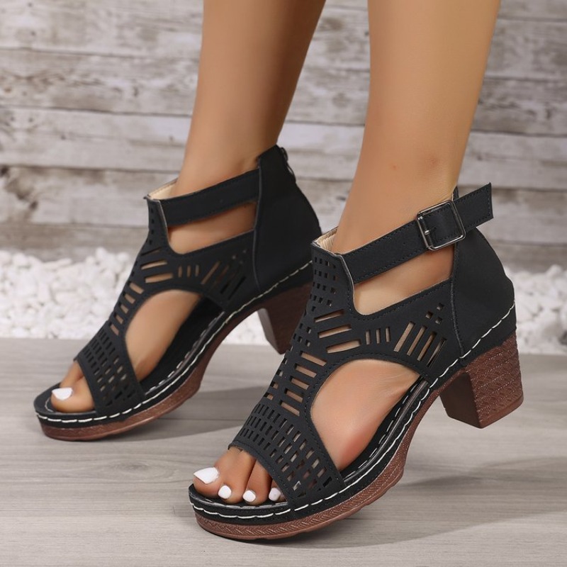 ローマスタイルの女性用サンダル、通気性がありスタイリッシュな - Cork Wedge Sandal のレビューと価格