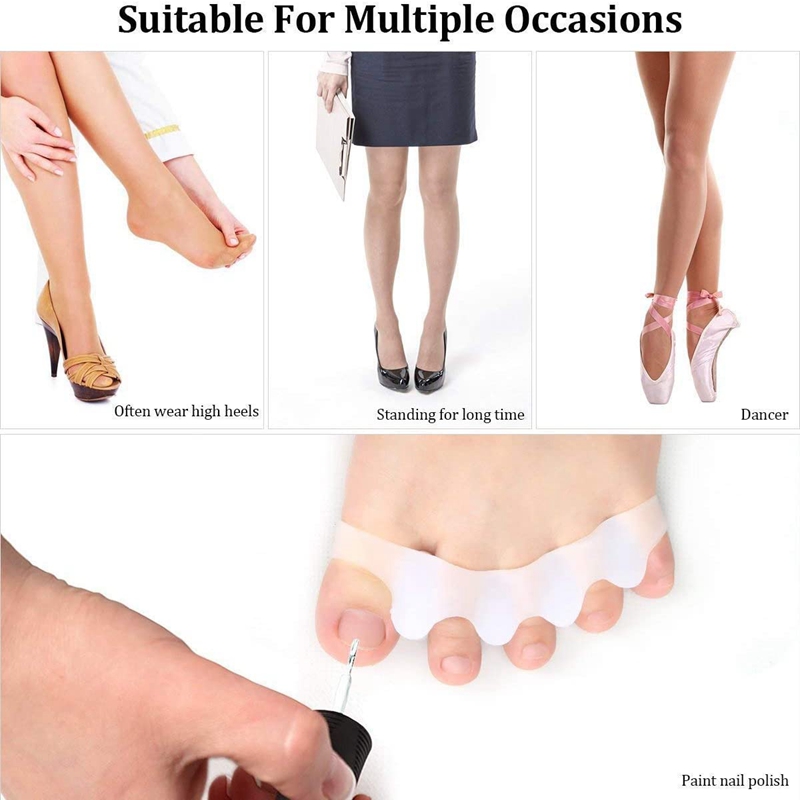 1組のシリコン製つま先セパレーター、ジェルクッションパッド、 - Women'S Shoes With Bunions のレビューと価格